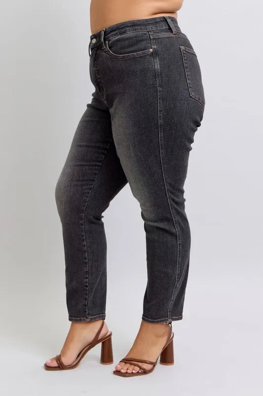 Mid Rise Tummy Control Slim Jeans Judy Blue