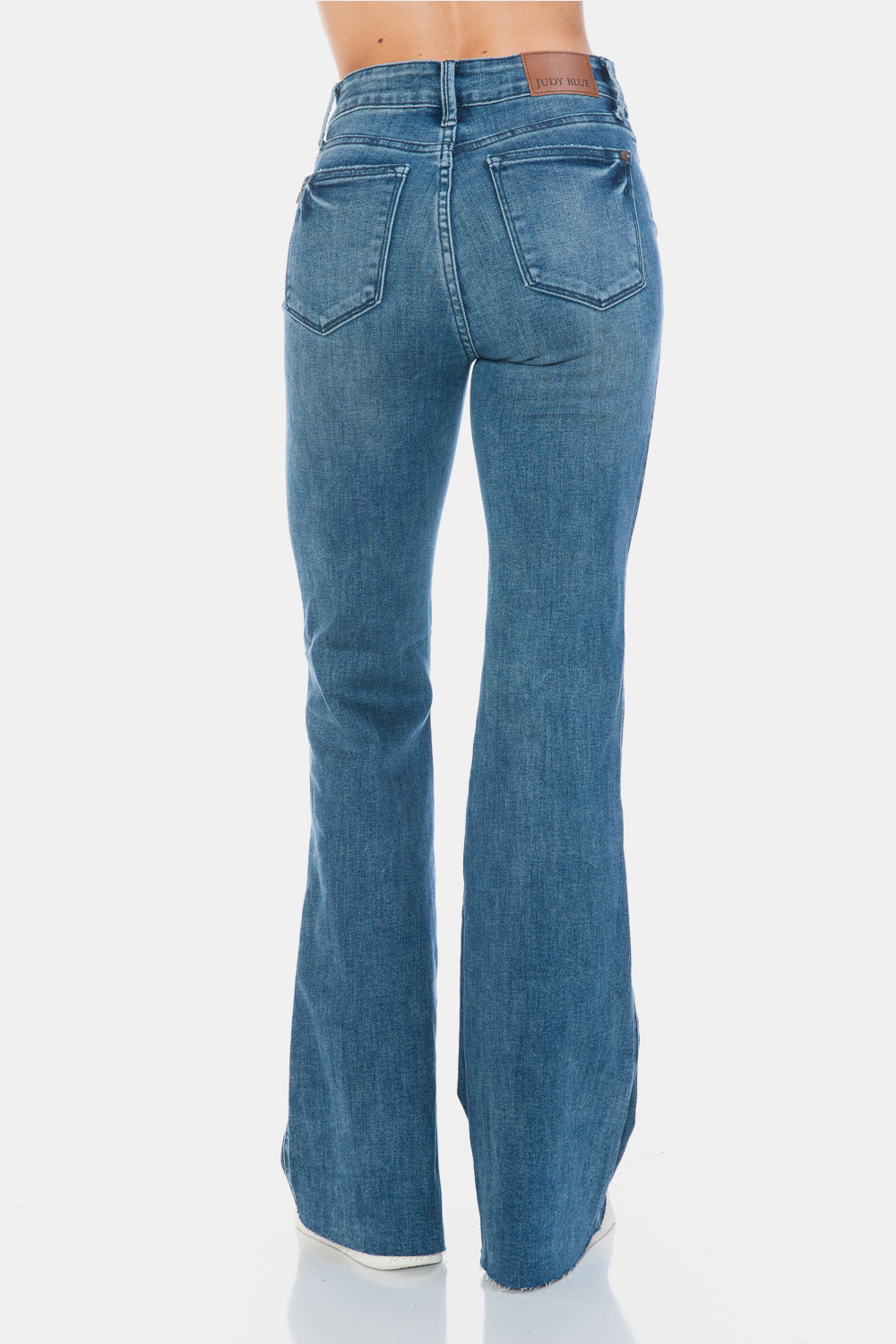 Tummy Control Cut Hem Flare Jeans Judy Blue   