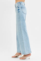 High Waist Wide Leg Pintuck Detailed Plus Size Risen