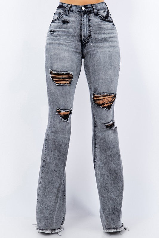 Storm Bell Bottom Jean in Grey GJG Denim Grey 1 