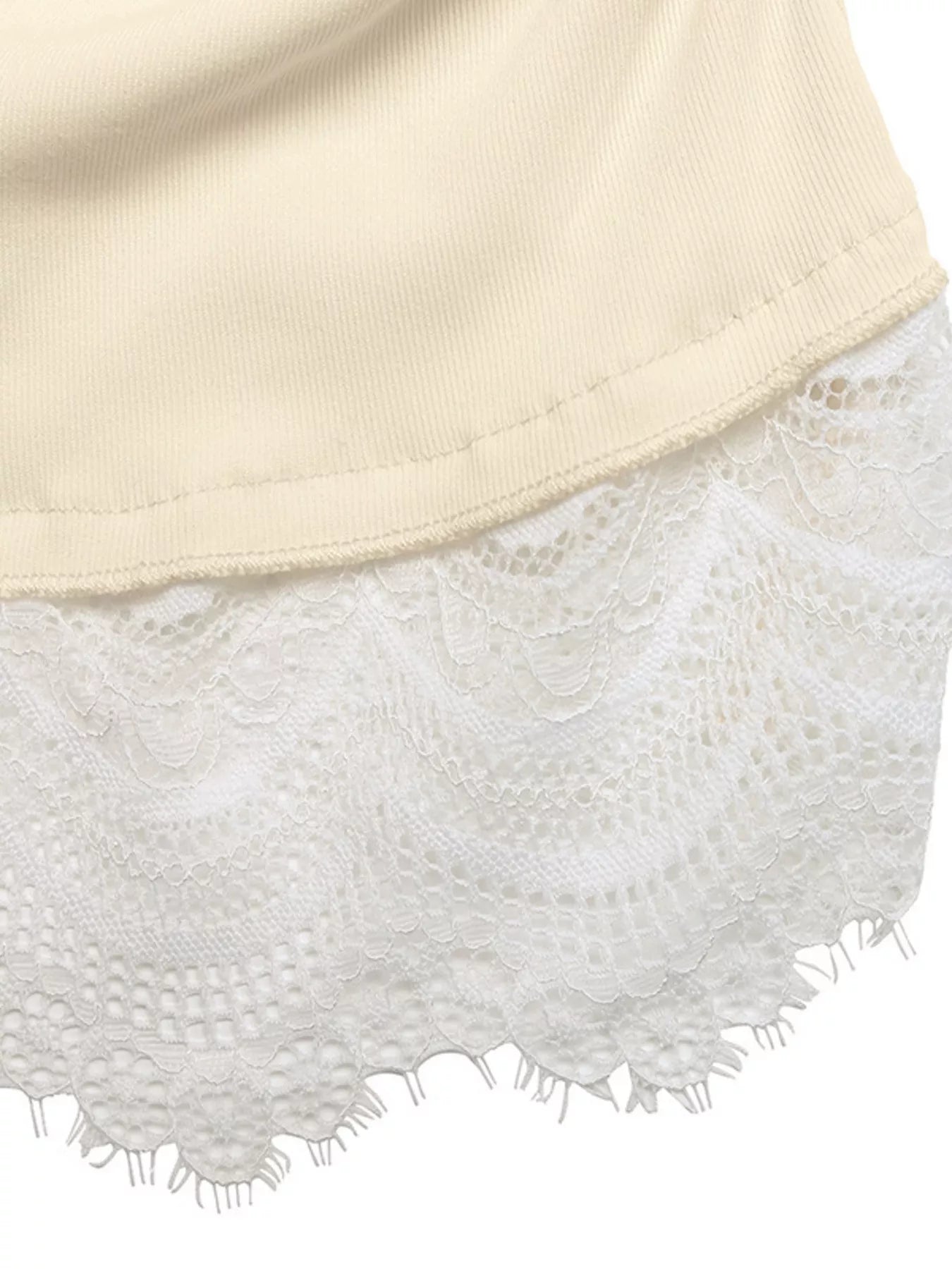 Lace Trim Long Sleeve T-Shirt Simmer & Fay