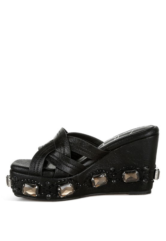 Blistronic Chunky Diamante & Rhinestone Sandals Rag Company   