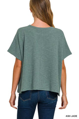 Cotton Slub Oversize Tee ZENANA