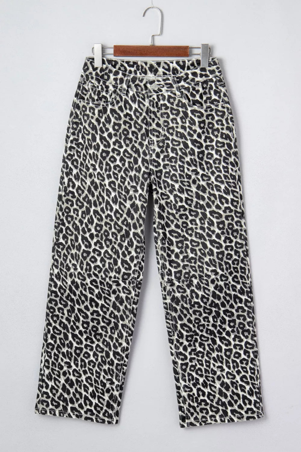 Leopard Print Barrel High-Rise Statement Jeans Simmer & Fay