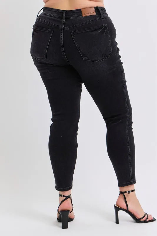 Mid Rise Tummy Control Skinny Jeans Judy Blue