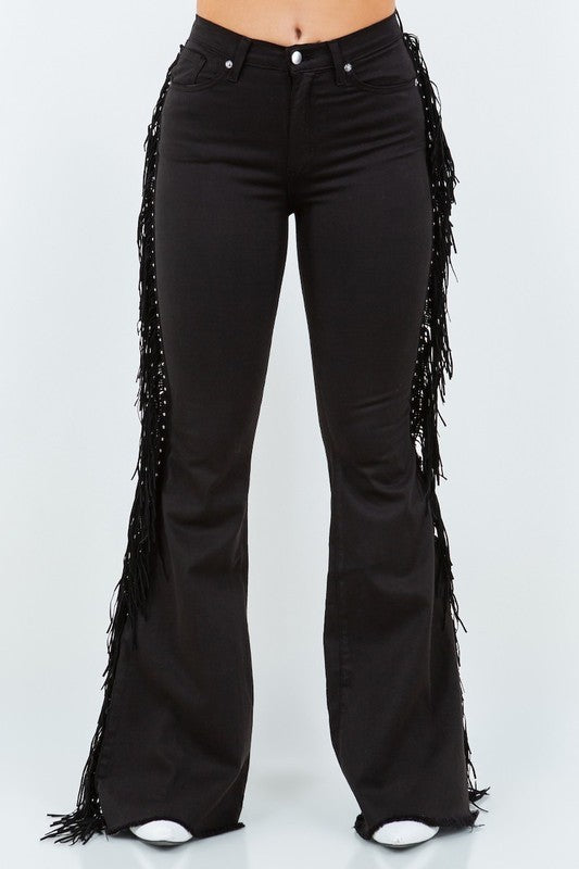 Texas Sun Bell Bottom Tassel Jean GJG Denim   