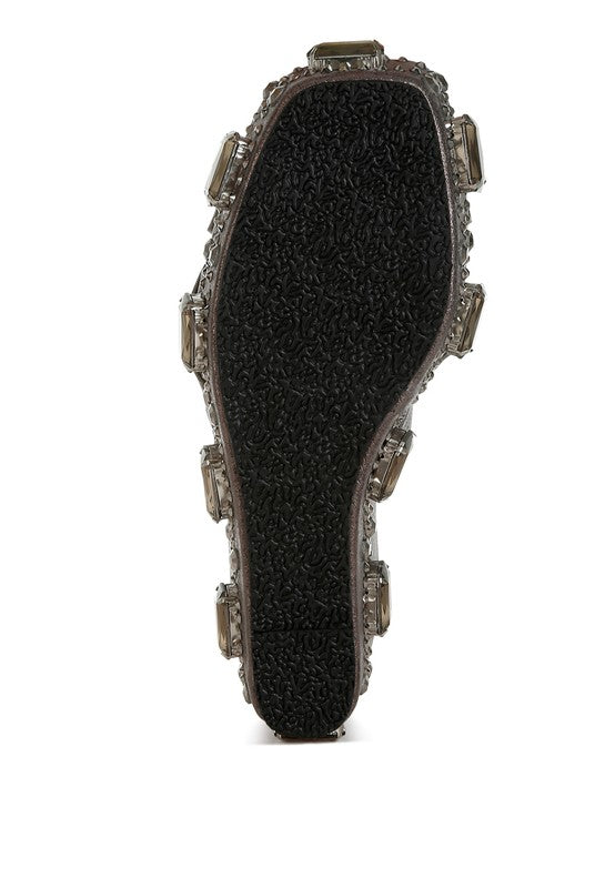 Blistronic Chunky Diamante & Rhinestone Sandals Rag Company   