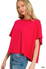 Exposed Seam Boxy Top ZENANA