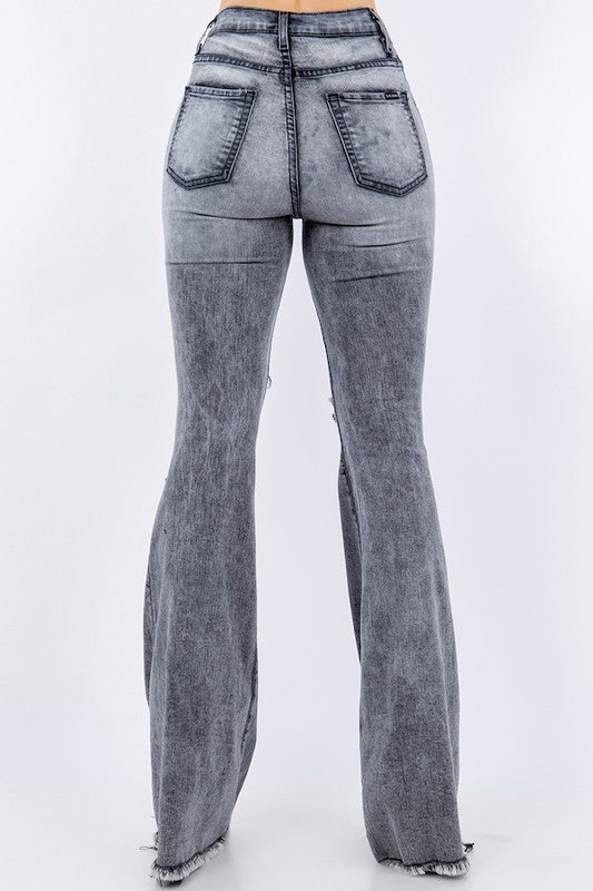 Storm Bell Bottom Jean in Grey GJG Denim   