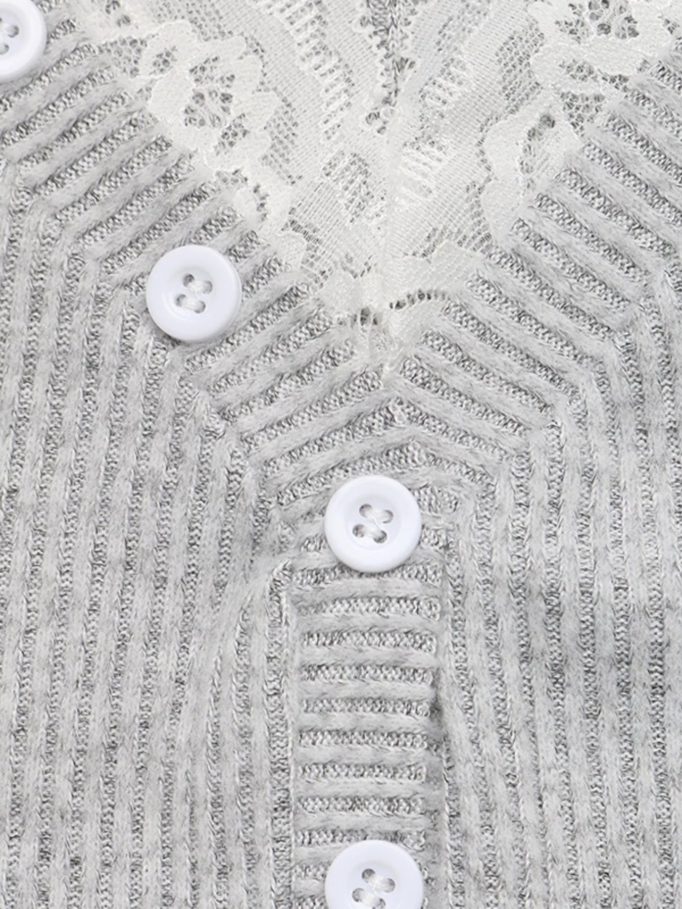 Ribbed Lace Trim Henley T-Shirt Simmer & Fay