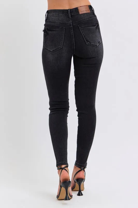 Mid Rise Tummy Control Skinny Jeans Judy Blue