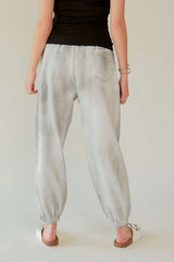 Rhinestone Elastic Waist Joggers Davi & Dani