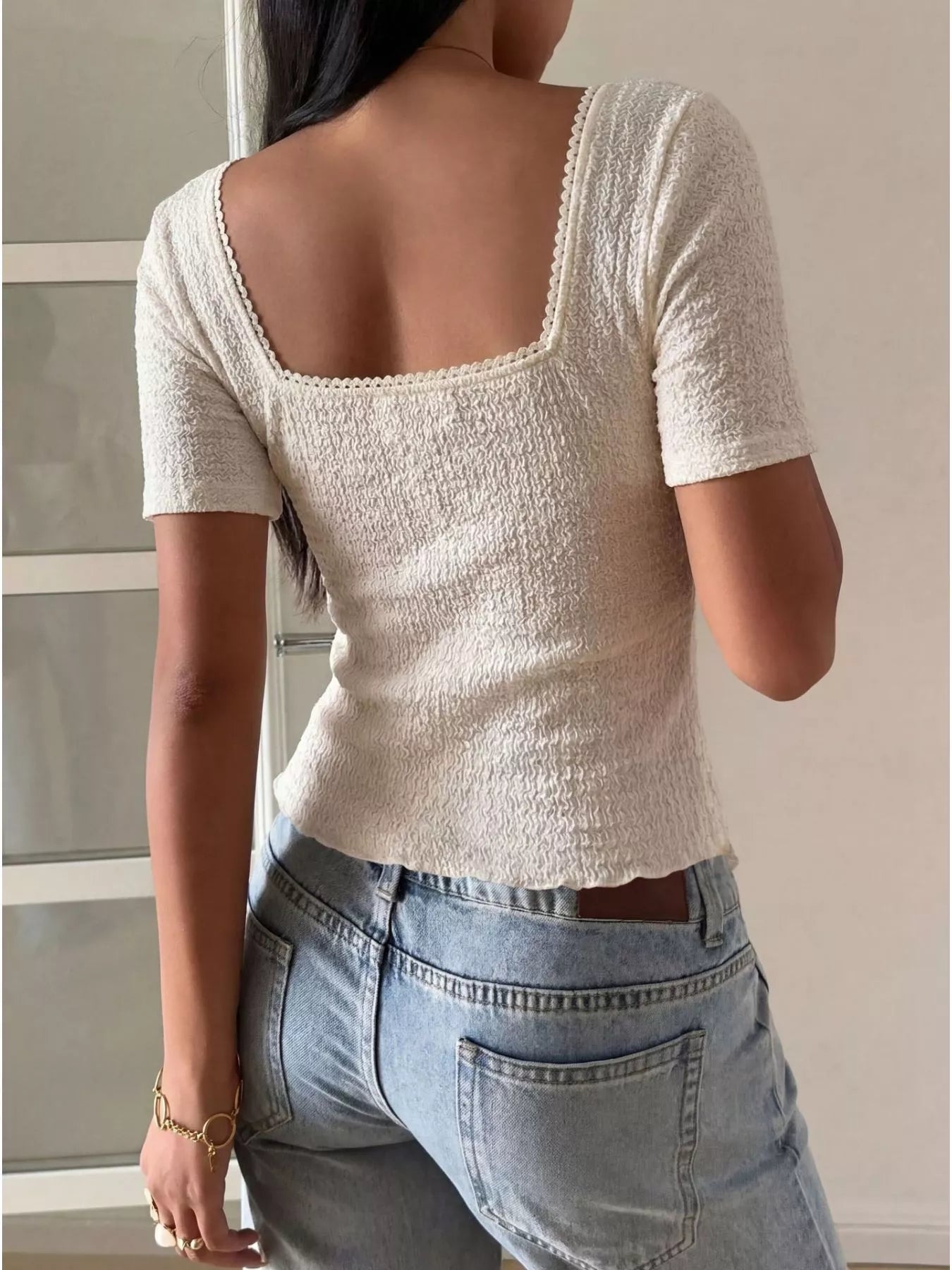 Sweetheart Neck Layered Ruffle Top Simmer & Fay
