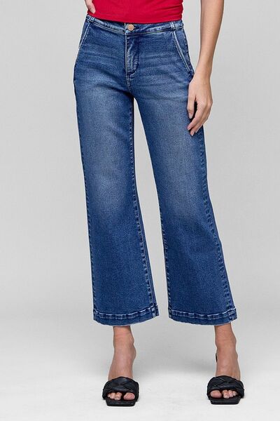 Tummy Control High Rise Crop Jeans Risen