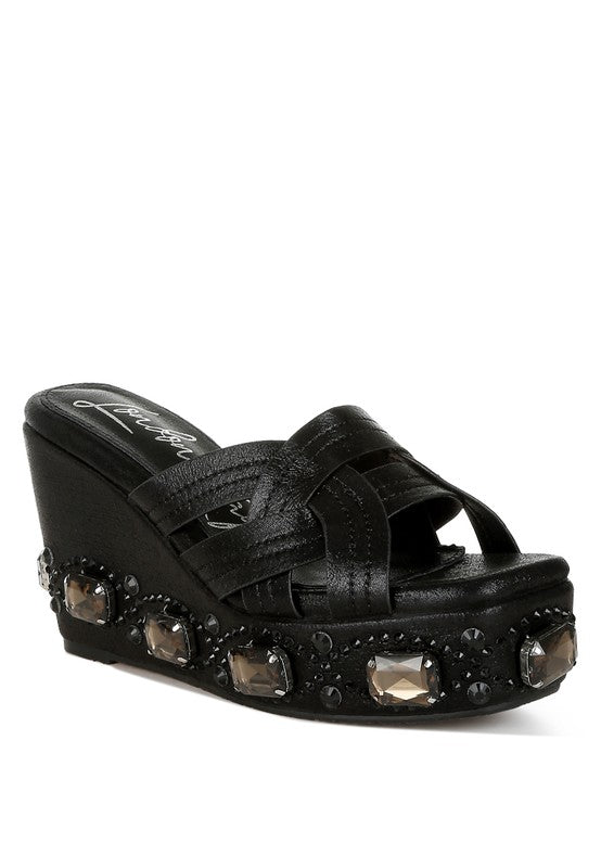 Blistronic Chunky Diamante & Rhinestone Sandals Rag Company   