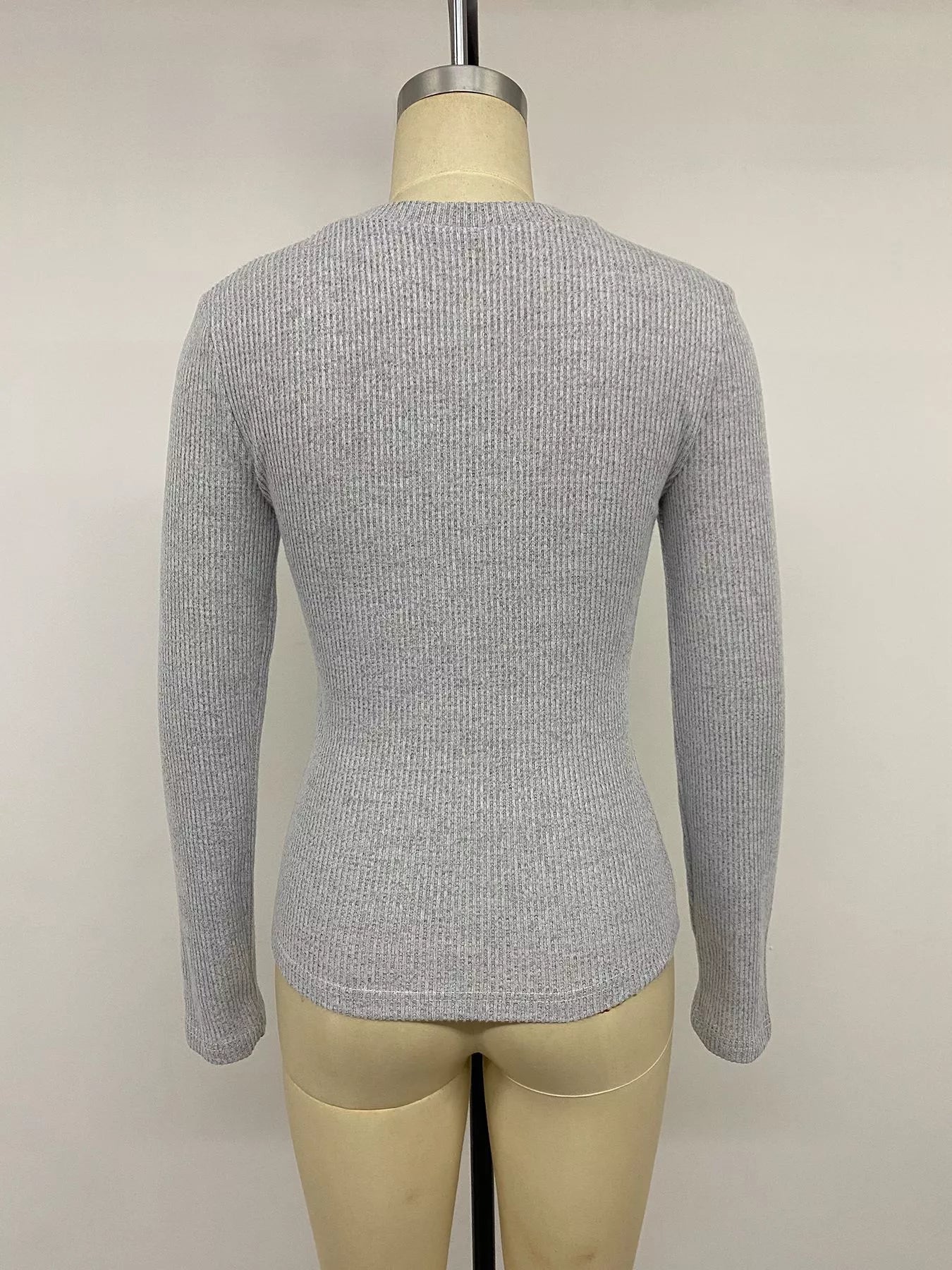 Ribbed Lace Trim Henley T-Shirt Simmer & Fay