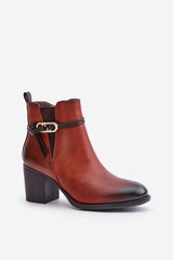 Block Heel Zip-Up Buckle Ankle Booties Step in style   