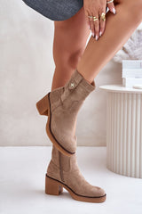 Block Heel Zip Ankle Boots Step in style   