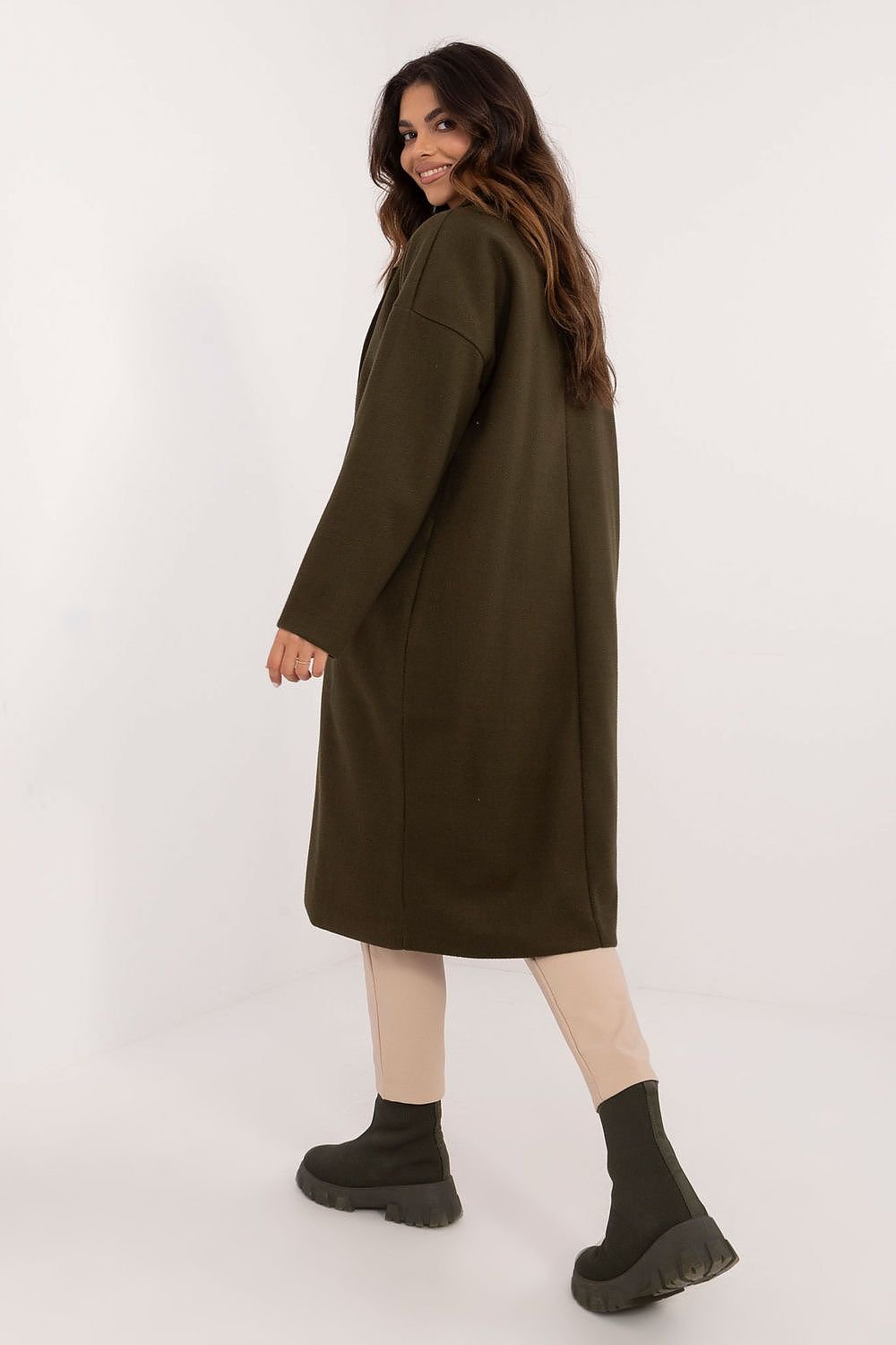 Classic Two Button Longline Coat Och Bella   