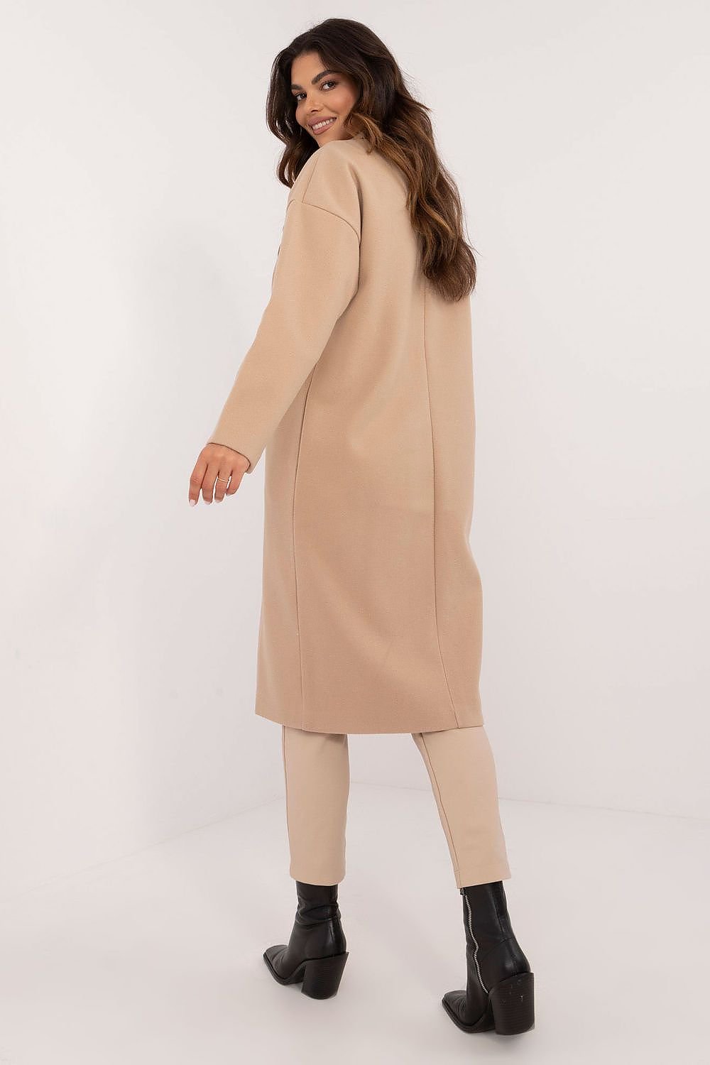 Classic Two Button Longline Coat Och Bella   