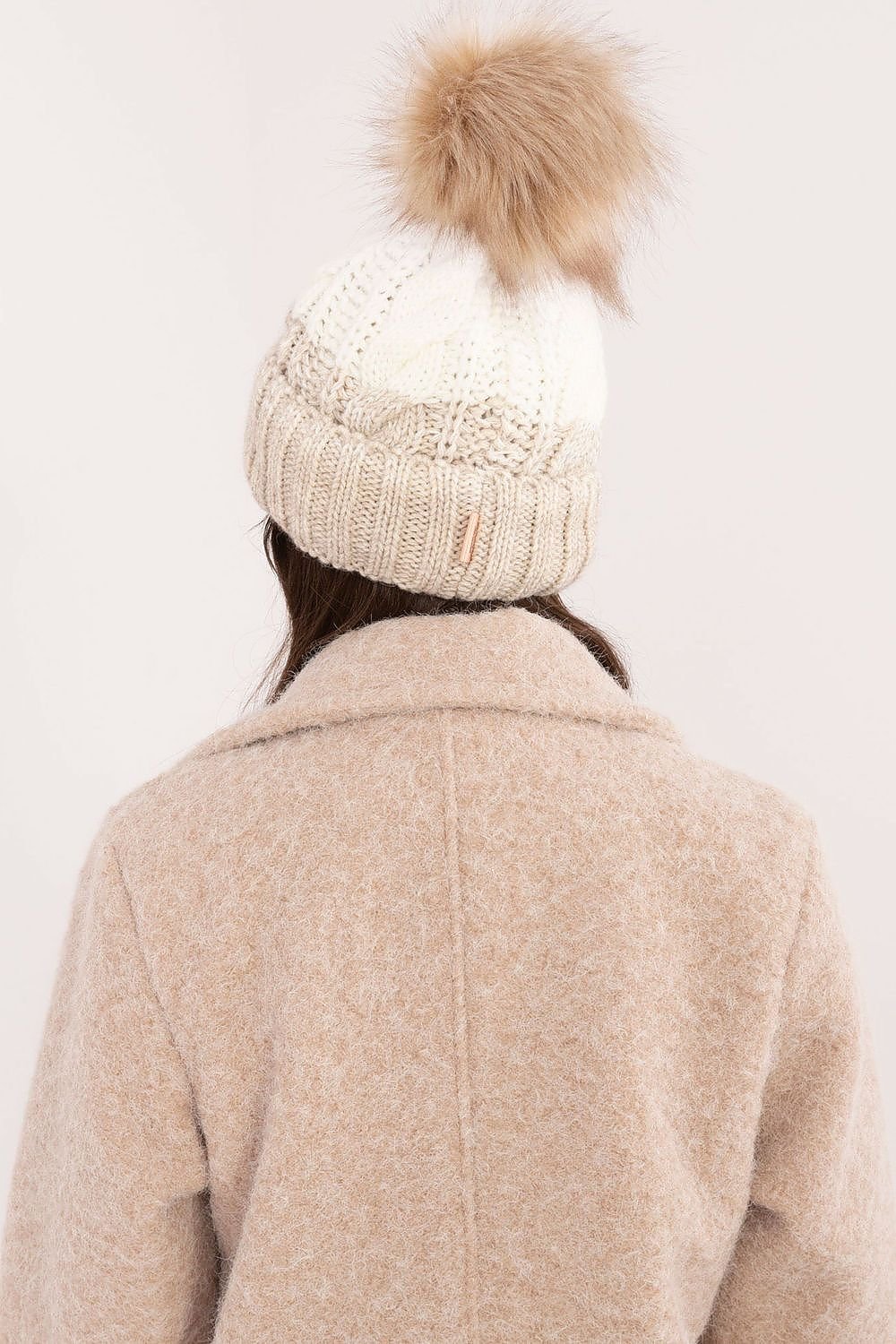 Ombre Cable Knit Pom Pom Beanie Rue Paris   