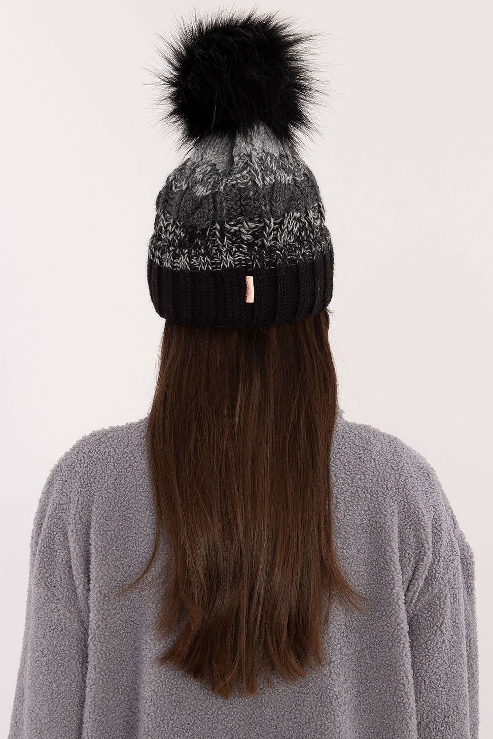 Ombre Cable Knit Pom Pom Beanie Rue Paris   