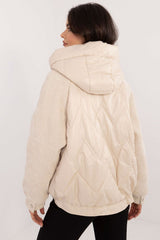 Quilted Puffer Jacket with Knit Sleeves MBM   