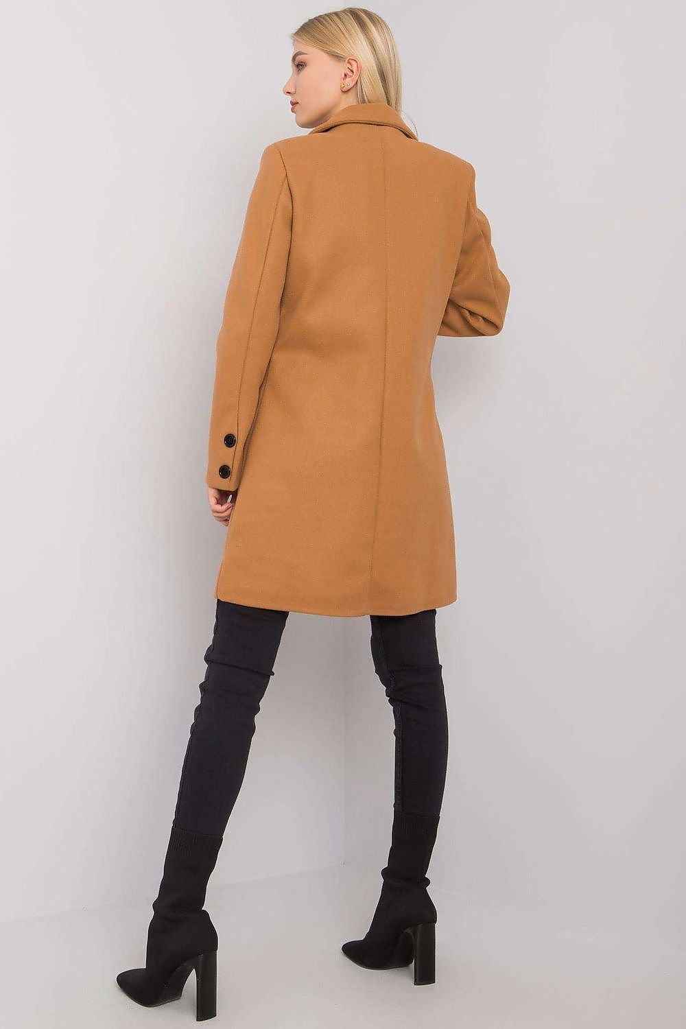 Classic Buttoned Long Overcoat Och Bella   