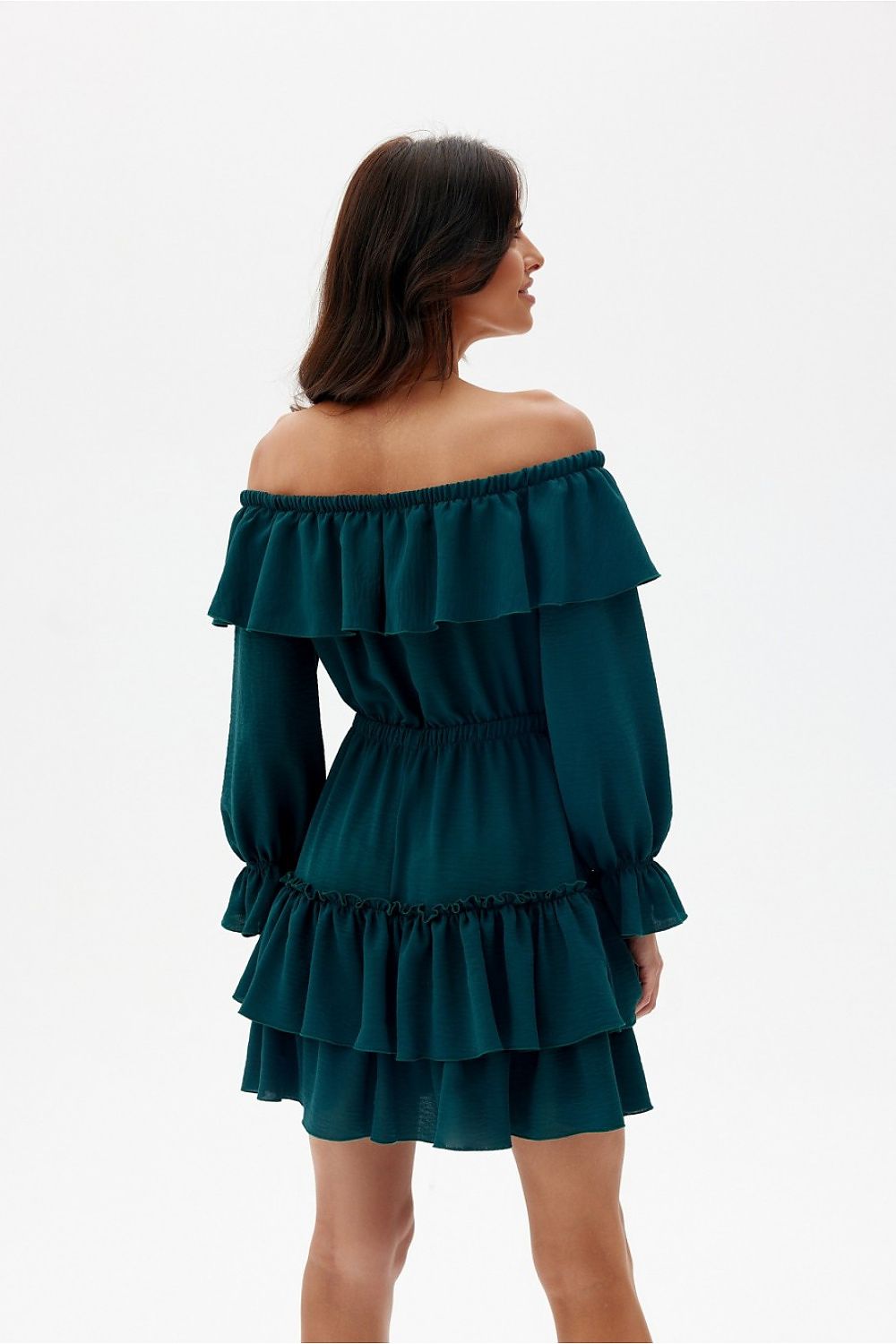 Off-Shoulder Ruffle Tiered Morella Dress Roco Fashion   