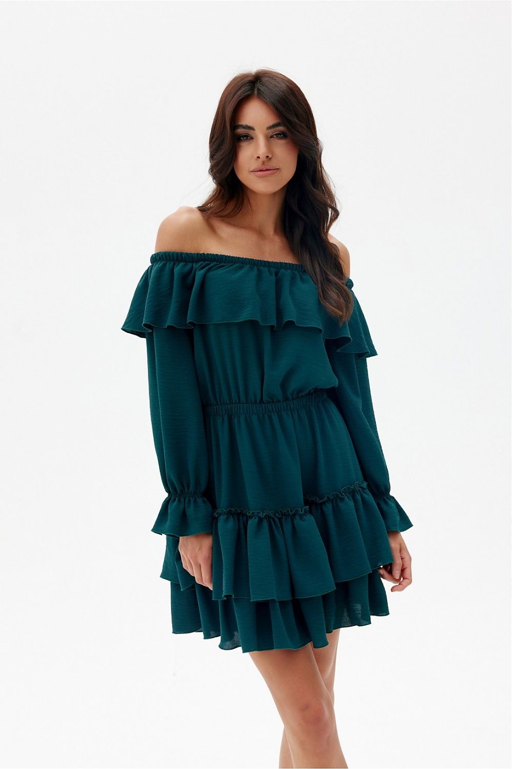 Off-Shoulder Ruffle Tiered Morella Dress Roco Fashion   