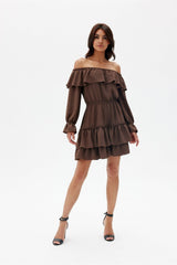 Off-Shoulder Ruffle Tiered Morella Dress Roco Fashion   