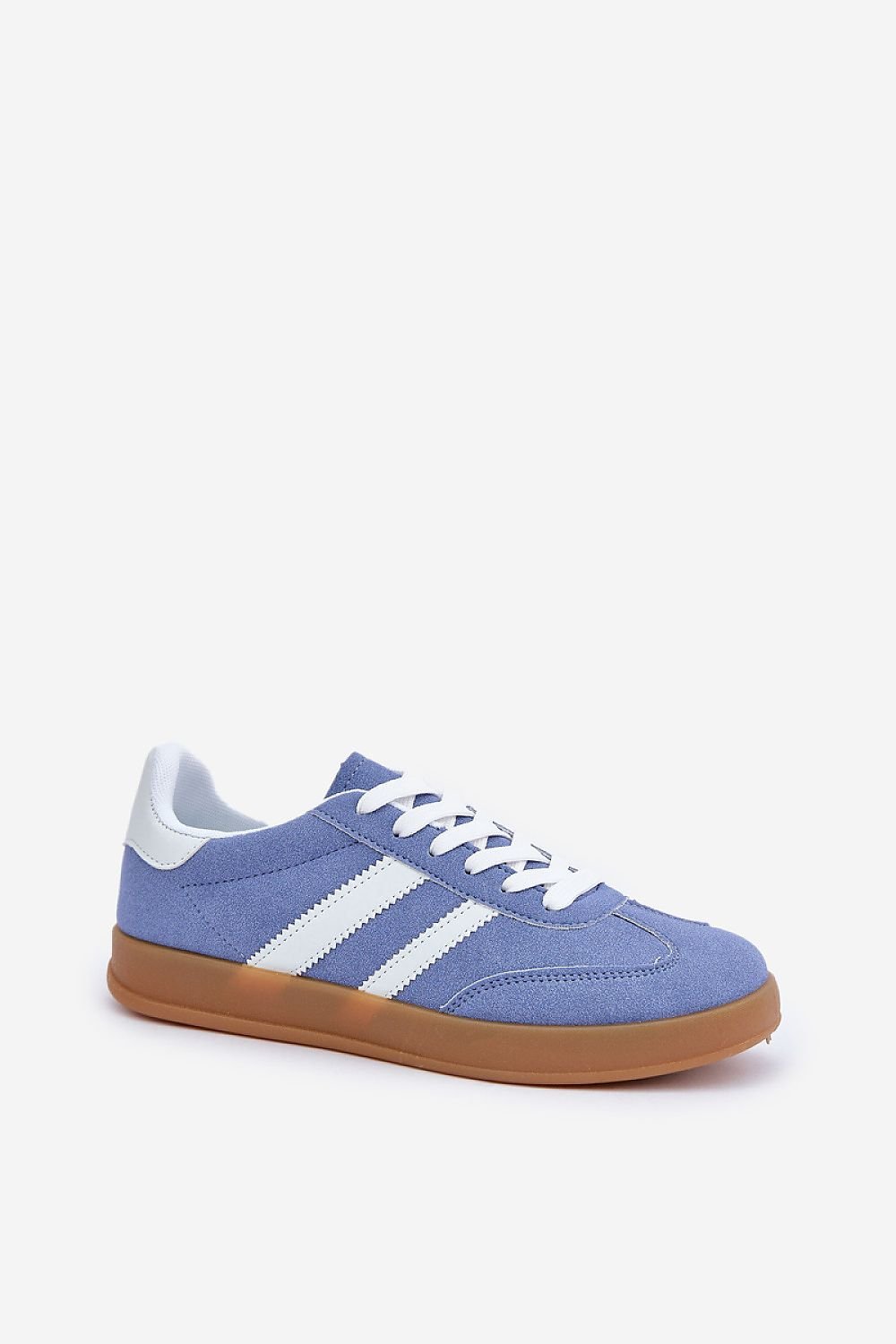 Eco-Suede Striped Gum Sole Low Top Sneakers Step in style