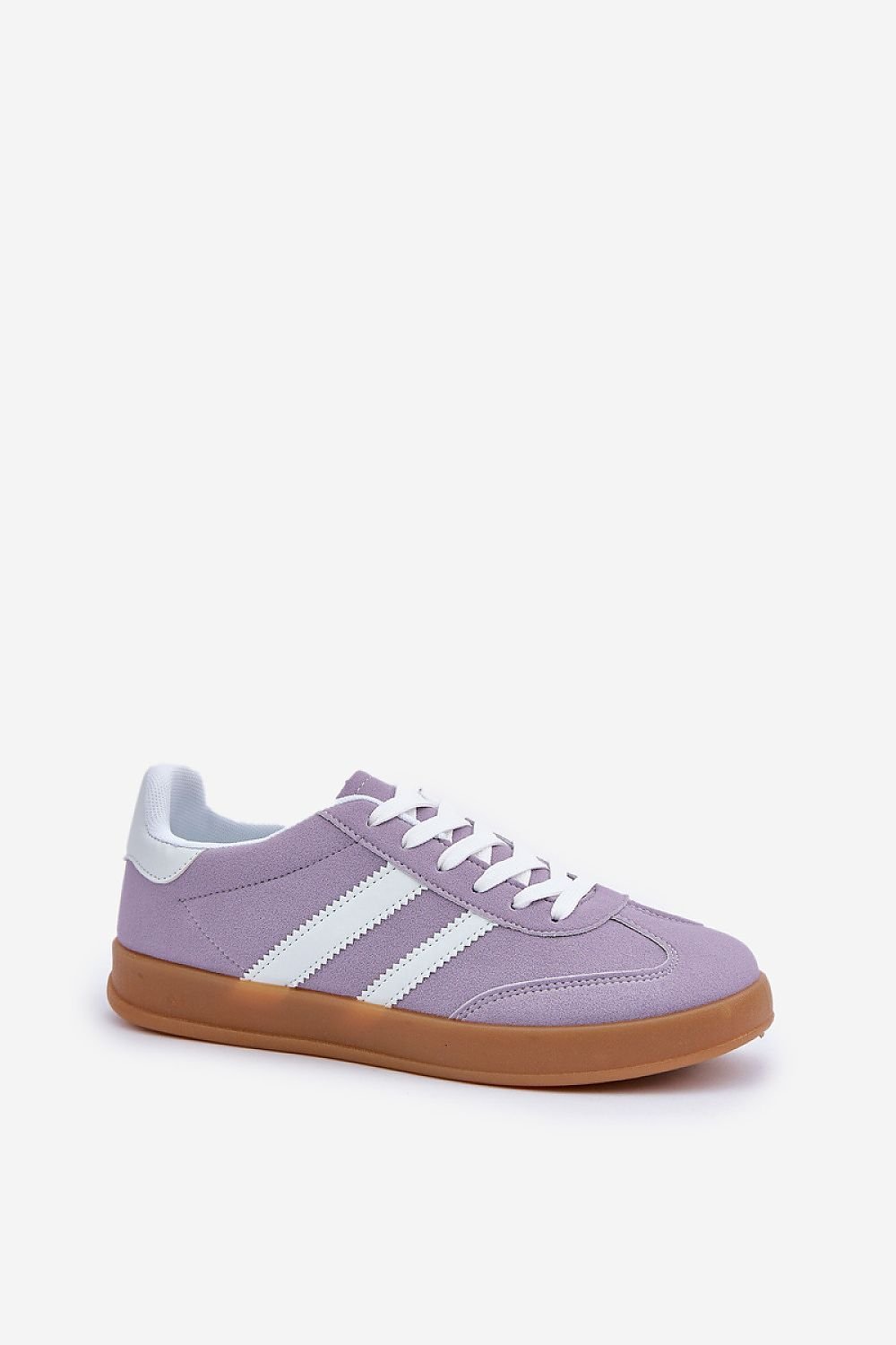 Eco-Suede Striped Gum Sole Low Top Sneakers Step in style