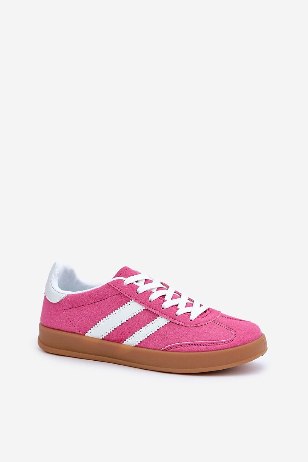 Eco-Suede Striped Gum Sole Low Top Sneakers Step in style