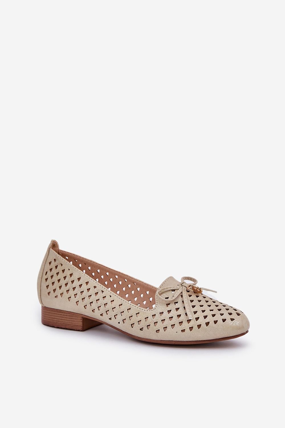 Openwork Ballerinas With Bow Eco Leather Jezzi