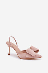 Slingback Bow Heel Pumps Step in style