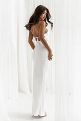Sleek Spaghetti Strap Maxi Slip Dress IVON