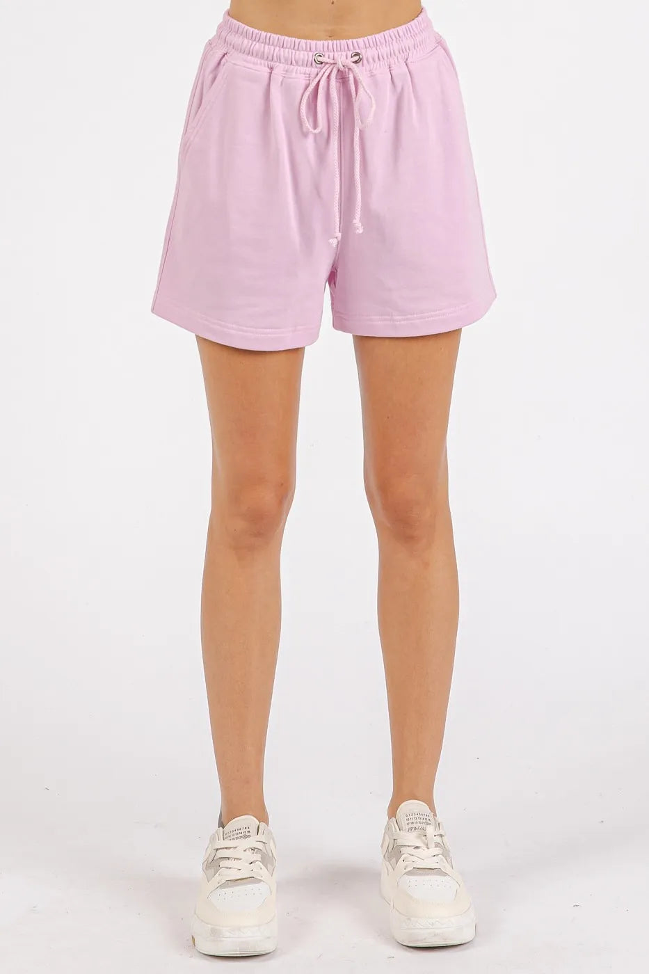 French Terry Crew Neck Top and Shorts Set Mittoshop