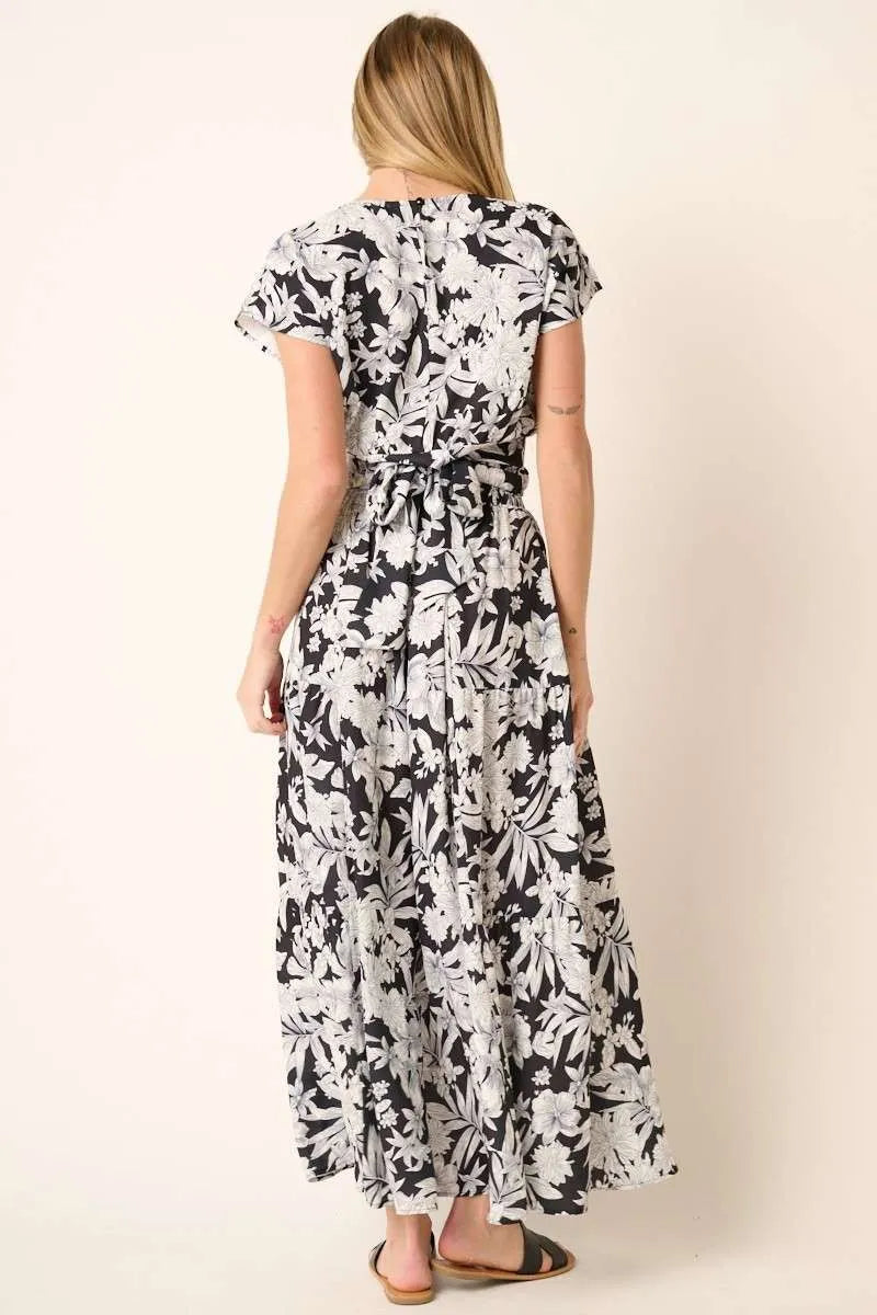 Tropical Print Top and Skirt Set Mittoshop