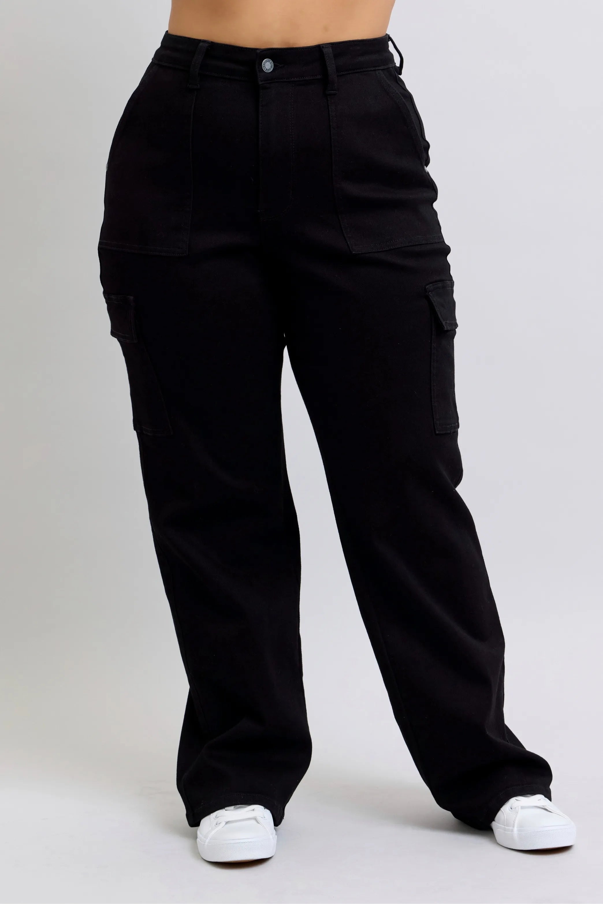High Waist Cargo Wide Leg Jeans Judy Blue