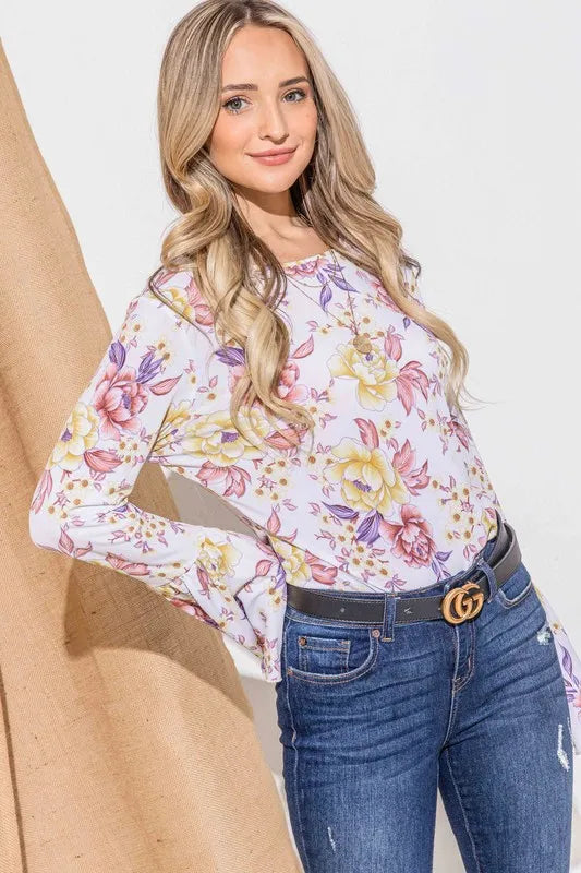 Floral Printed Bell Sleeve Casual Top And the Why
