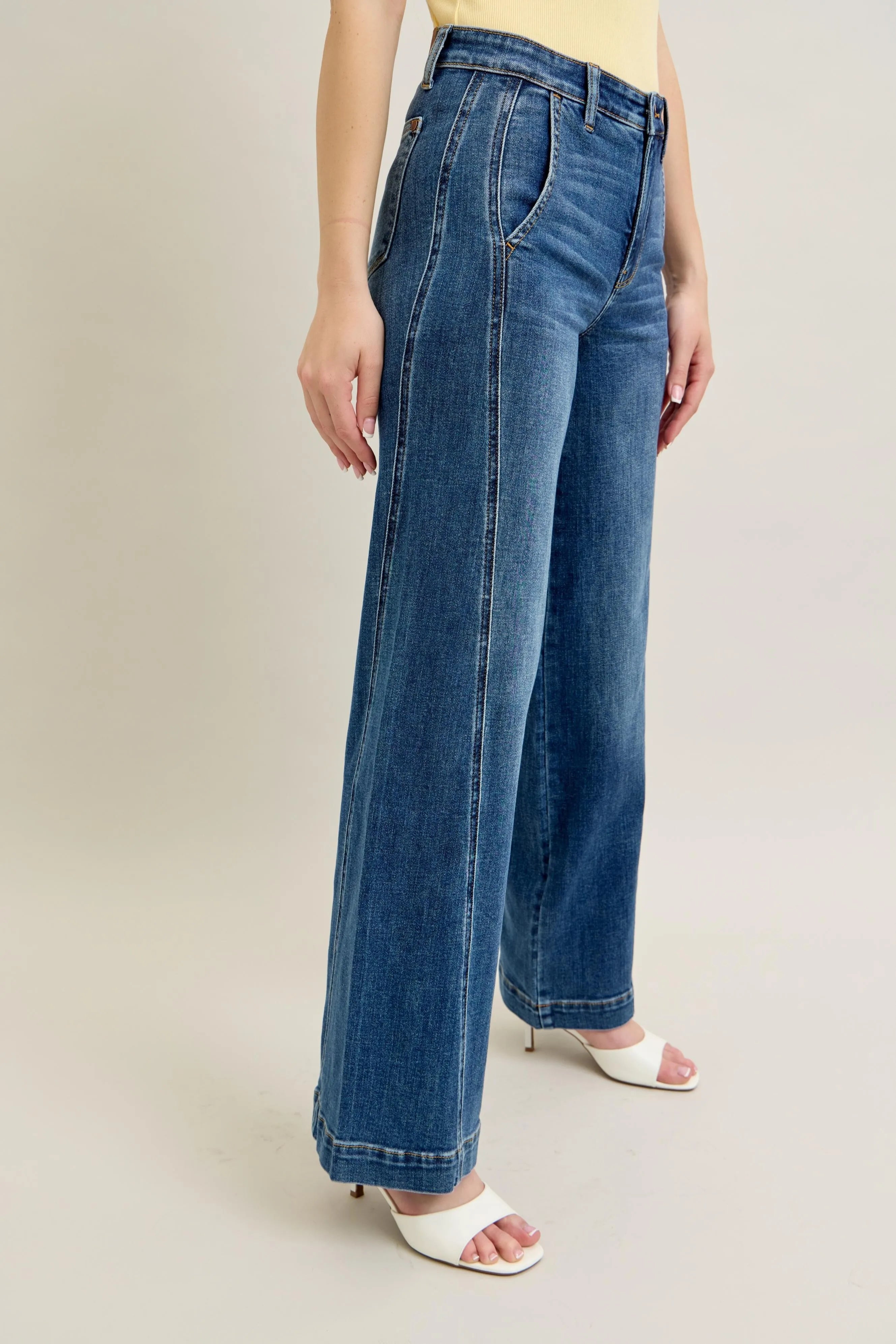 High Waist Wide Leg Jeans With Plus Size Judy Blue
