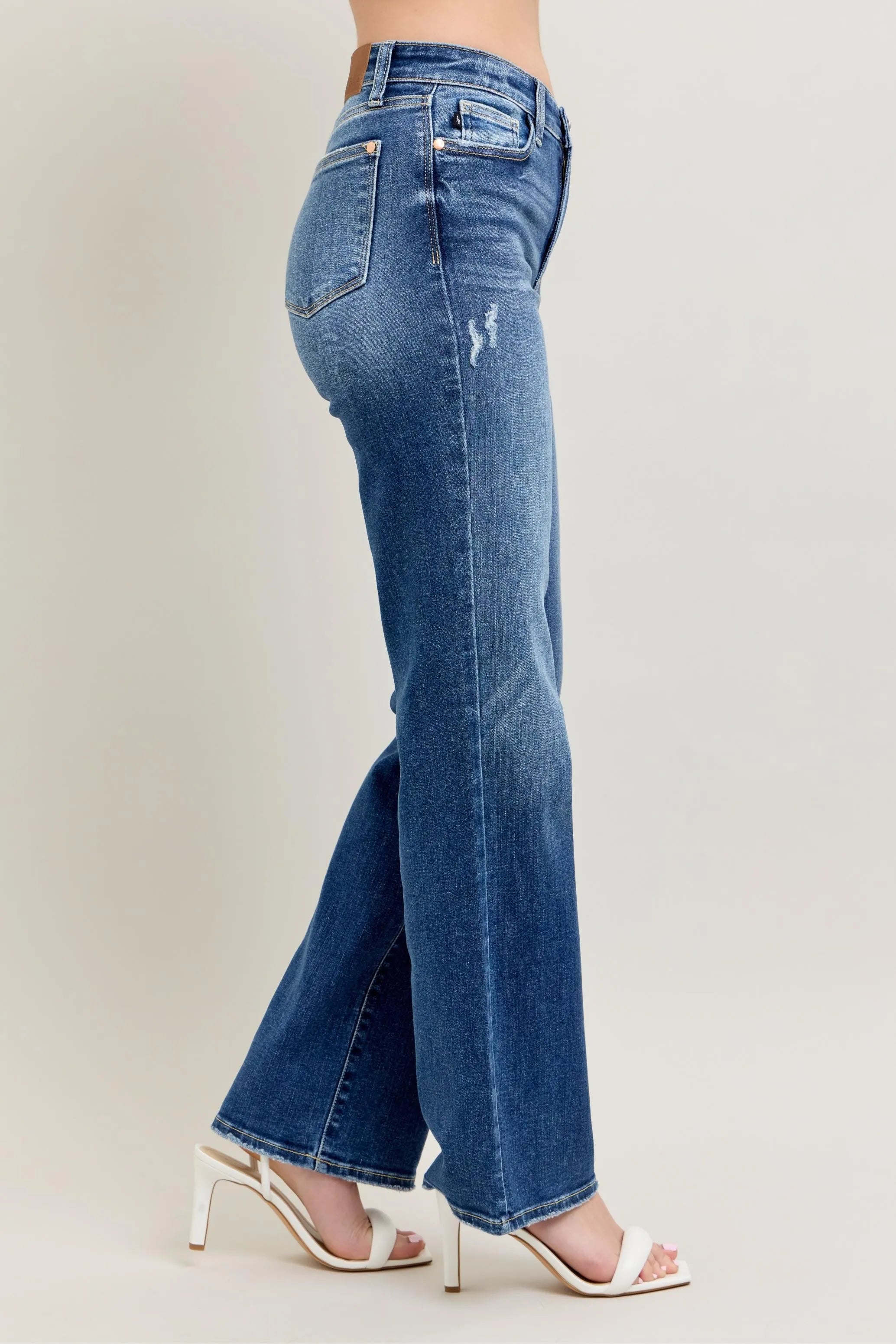 High Waist 90's Straight Leg Jeans With Plus Size Judy Blue
