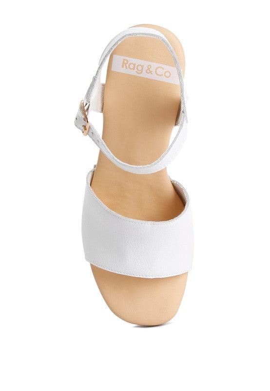 Sawor Recycled Leather High Block Sandals Rag Company   