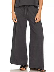 Cotton Slub Short Sleeve Tee and Pants Set ZENANA
