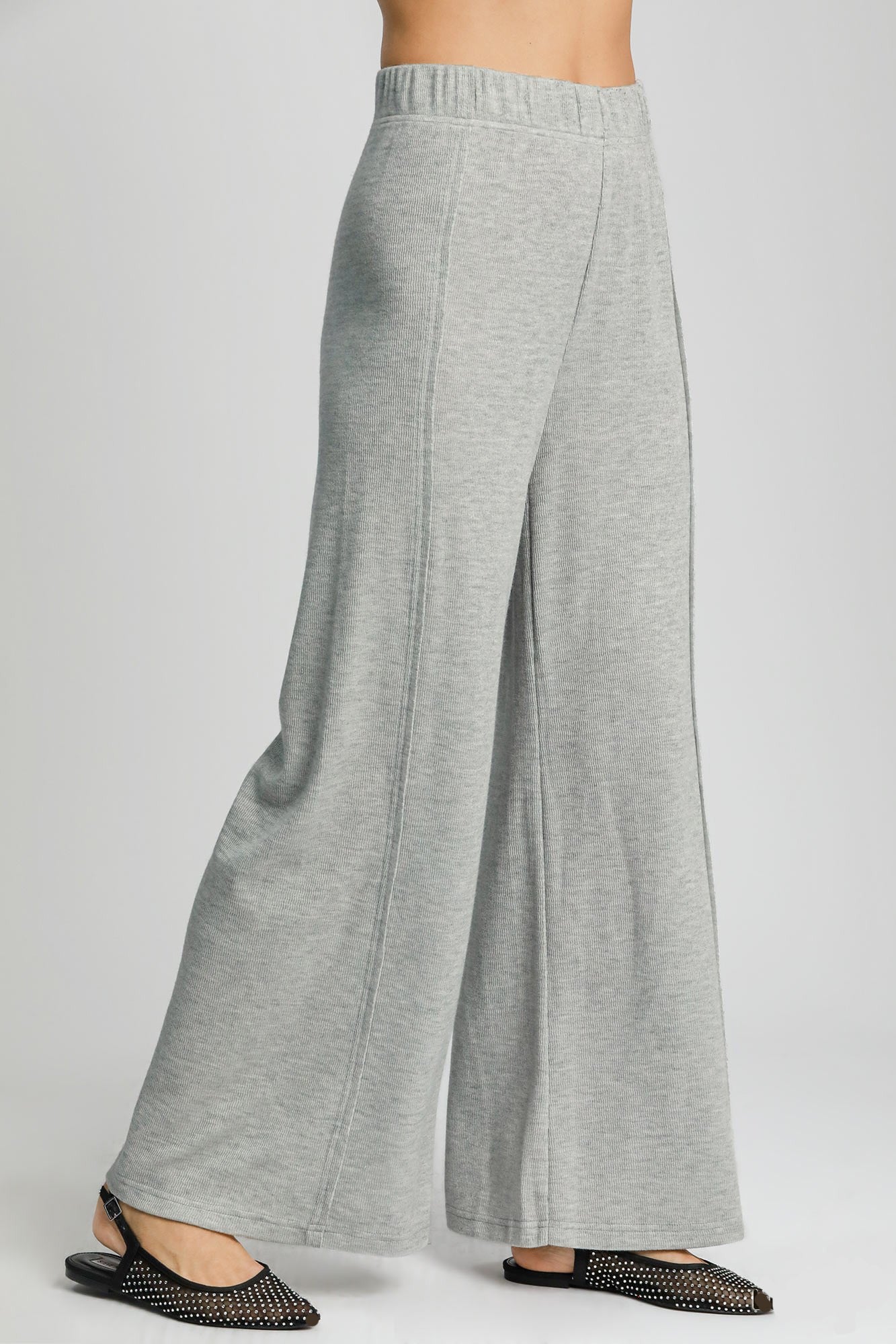 Elastic Waist Wide Leg Knit Pants Umgee