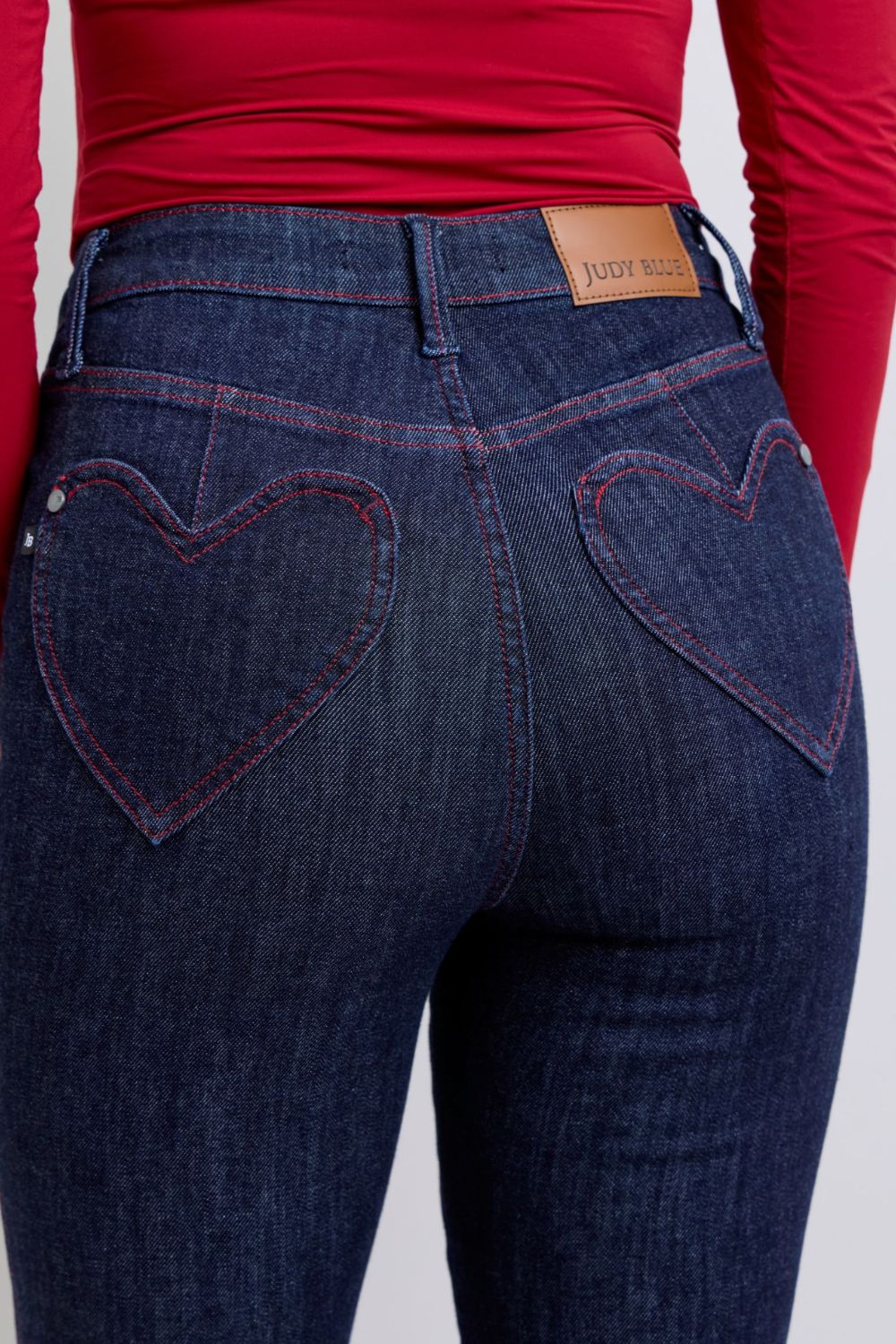 Heart Shaped Back Pockets Skinny Jeans Judy Blue   