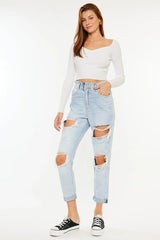 Open Pack Paperbag Mom Jeans Kancan LIGHT 0/23