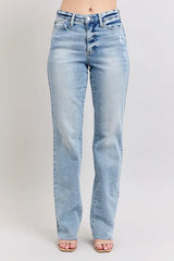 Mid Rise Light Wash Dad Jeans Judy Blue LT 0(24)