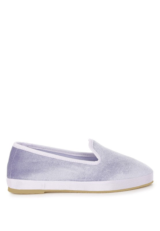 Saba Velvet Round Toe Slip-On Loafers Rag Company